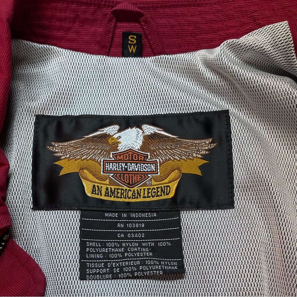 Harley Davidson HD Women's Riding Gear Soft Shell Jacket Red 97026 03VW Small - Picture 12 of 16